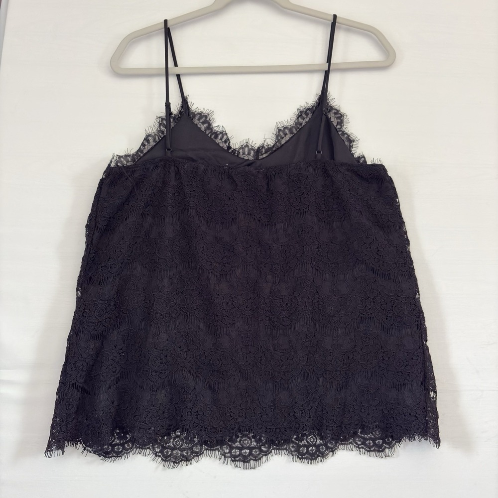 Monteau Los Angeles Womens Black Floral Lace Camisole Top XL NwT